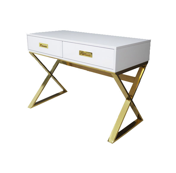 White and Gold Console 110 x 50 x 75