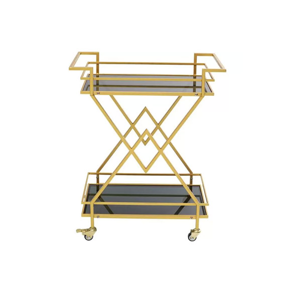 Gold Trolley Table 76 x 44 x 80