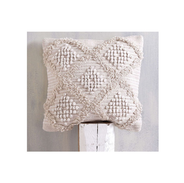 Decorative Pillow Macrame Cream 1